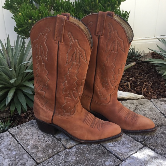 Dan Post Other - Dan Post Vintage Marlboro Leather Men’s Cowboy Rancher Boots Size 8.5 Extra Wide